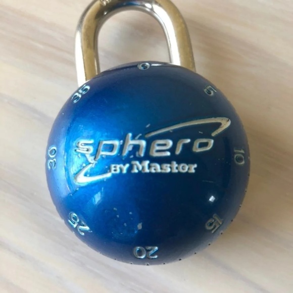 MASTER LOCK SPHERO Spinner Combination Padlock Combo Lock Blue - Used - Picture 12 of 12